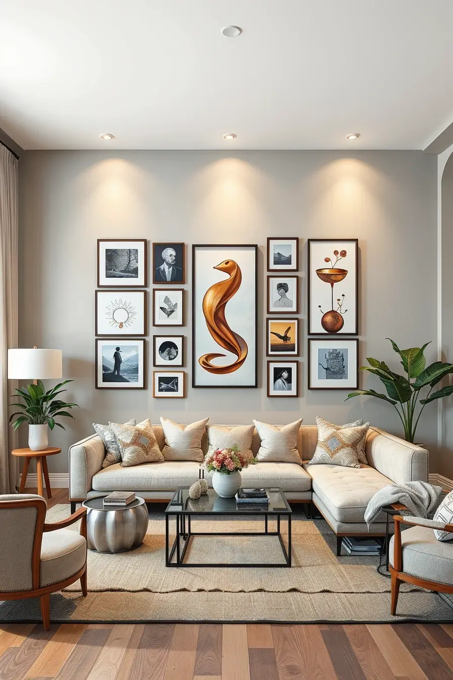 62 Wall Decor for Living Room 2026: Modern Ideas, Textures, and Statement Walls