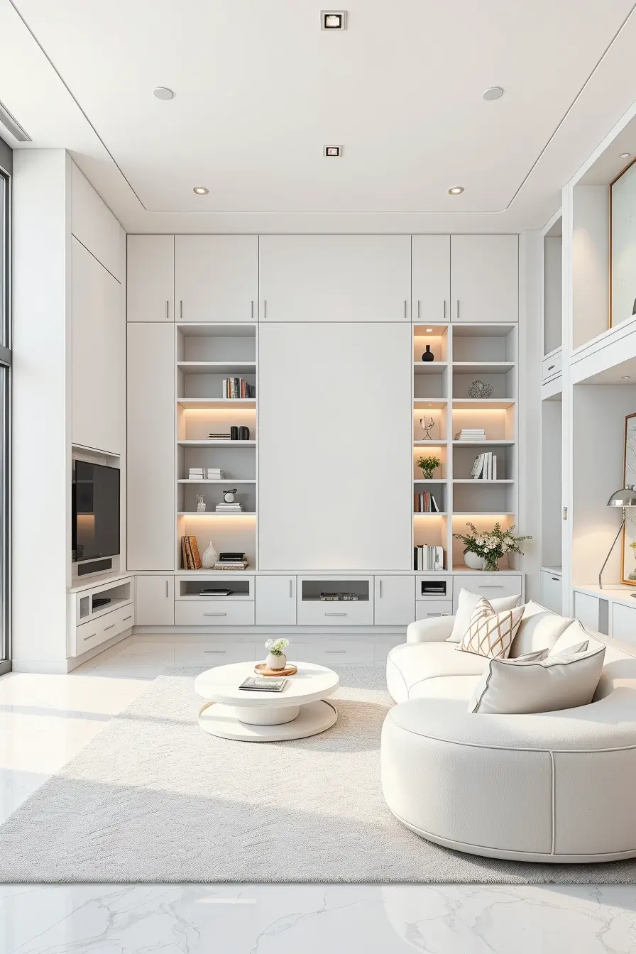 65 Whites Living Room Ideas 2026 With Curved Designer Furniture