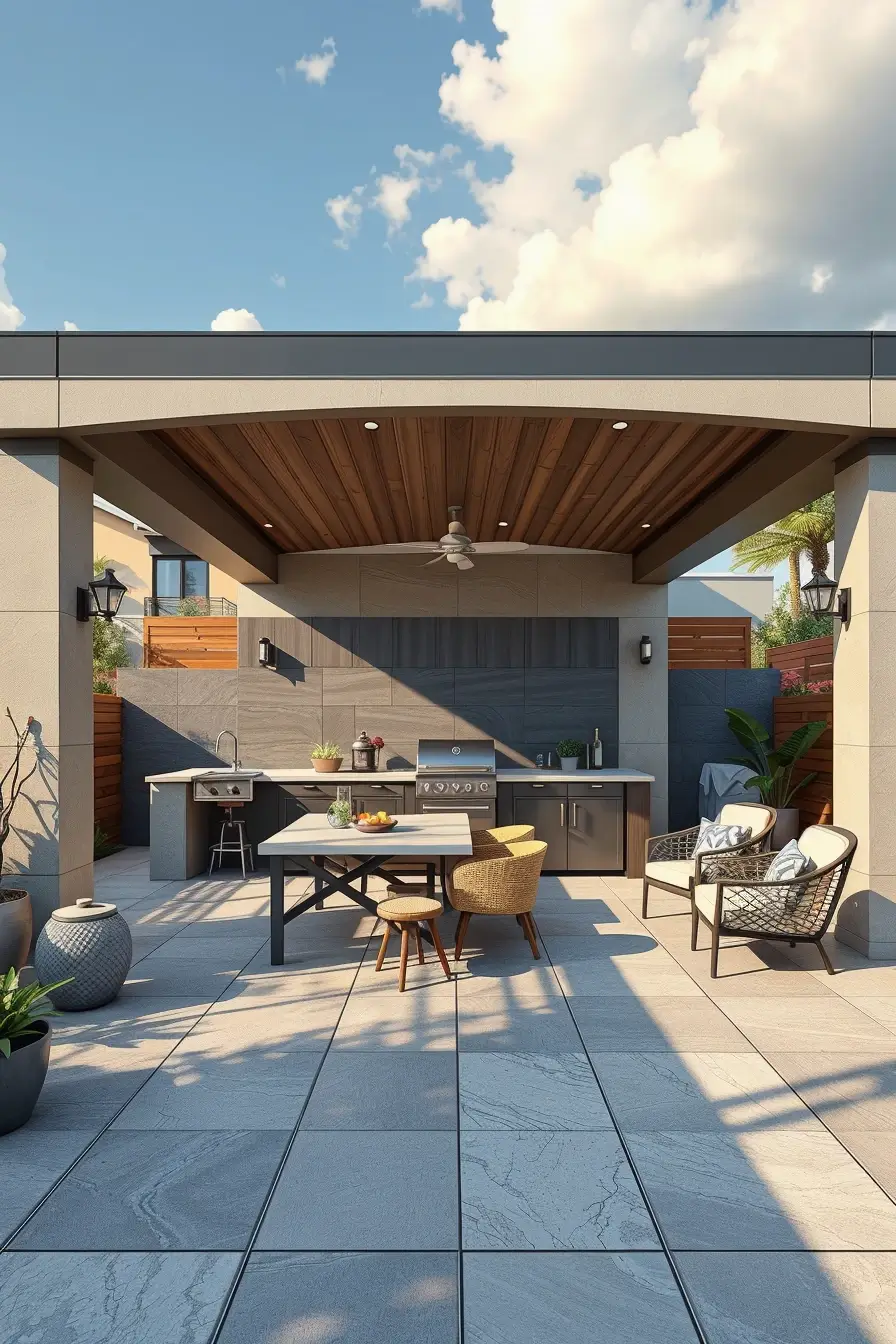 57 Outdoor BBQ Area With Roof 2026: Stylish And Modern Covered Grill Ideas