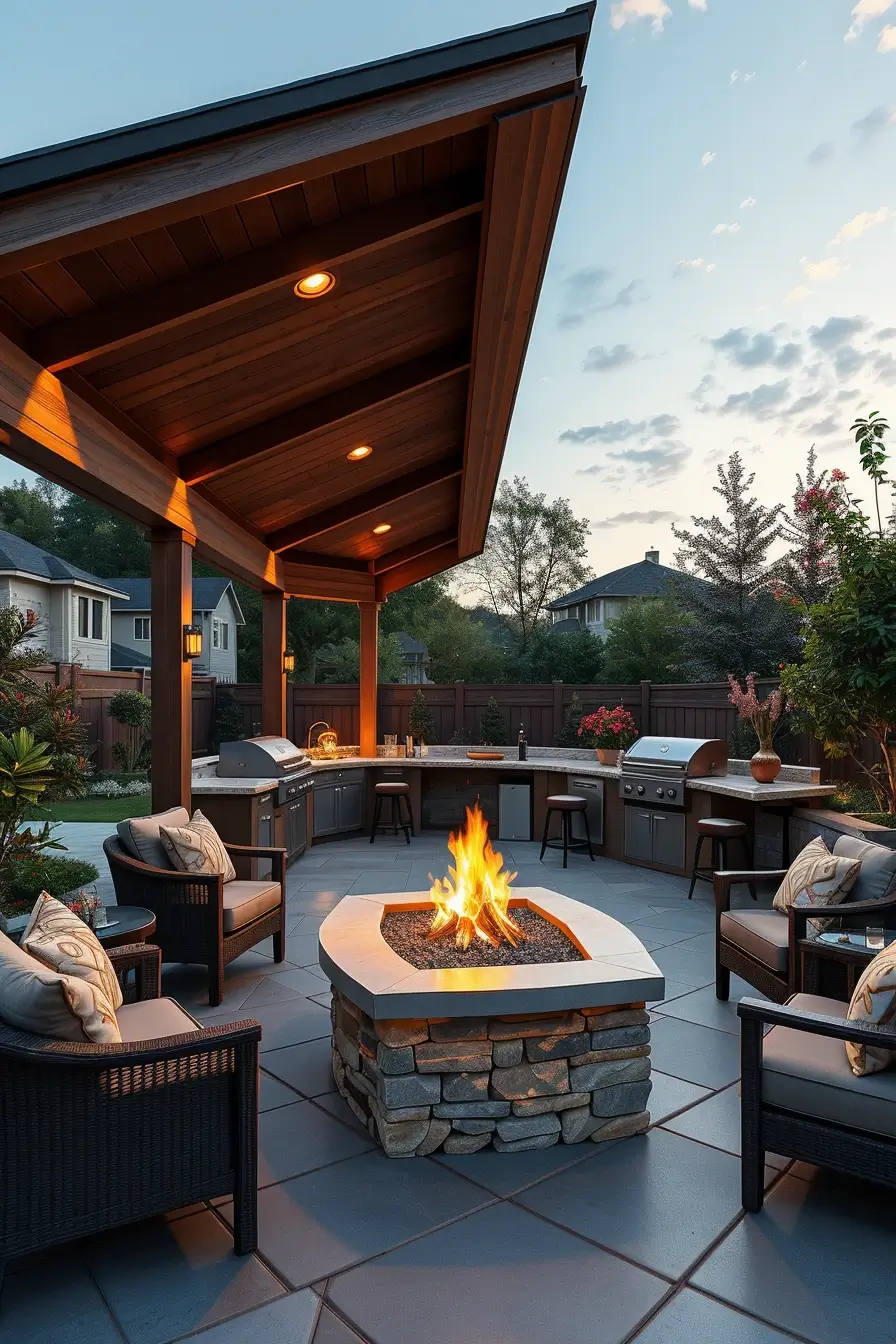 57 Outdoor BBQ Area With Roof 2026: Stylish And Modern Covered Grill Ideas