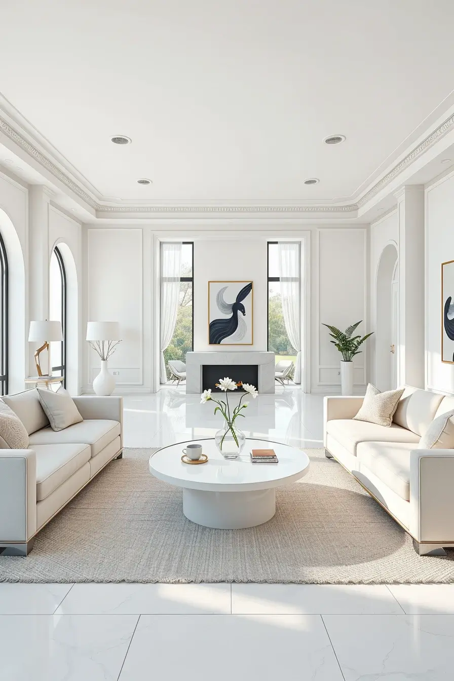 65 Whites Living Room Ideas 2026 With Curved Designer Furniture