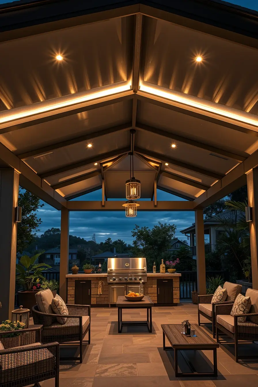 57 Outdoor BBQ Area With Roof 2026: Stylish And Modern Covered Grill Ideas