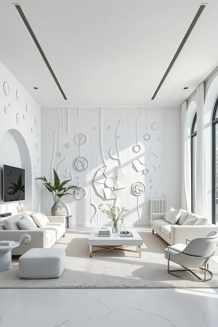 65 Whites Living Room Ideas 2026 With Curved Designer Furniture