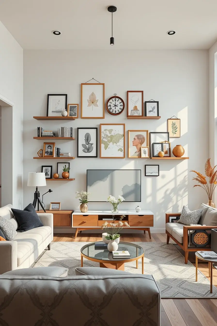 62 Wall Decor for Living Room 2026: Modern Ideas, Textures, and Statement Walls