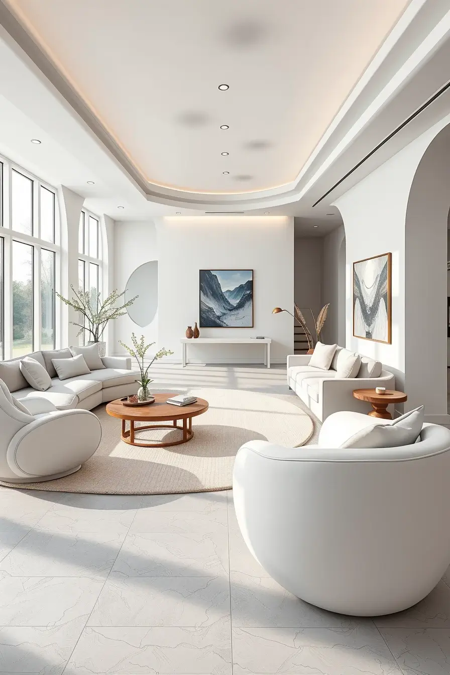 65 Whites Living Room Ideas 2026 With Curved Designer Furniture
