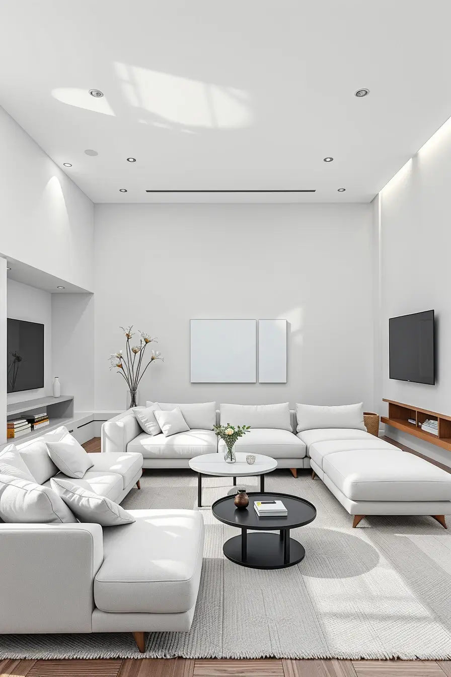 65 Whites Living Room Ideas 2026 With Curved Designer Furniture