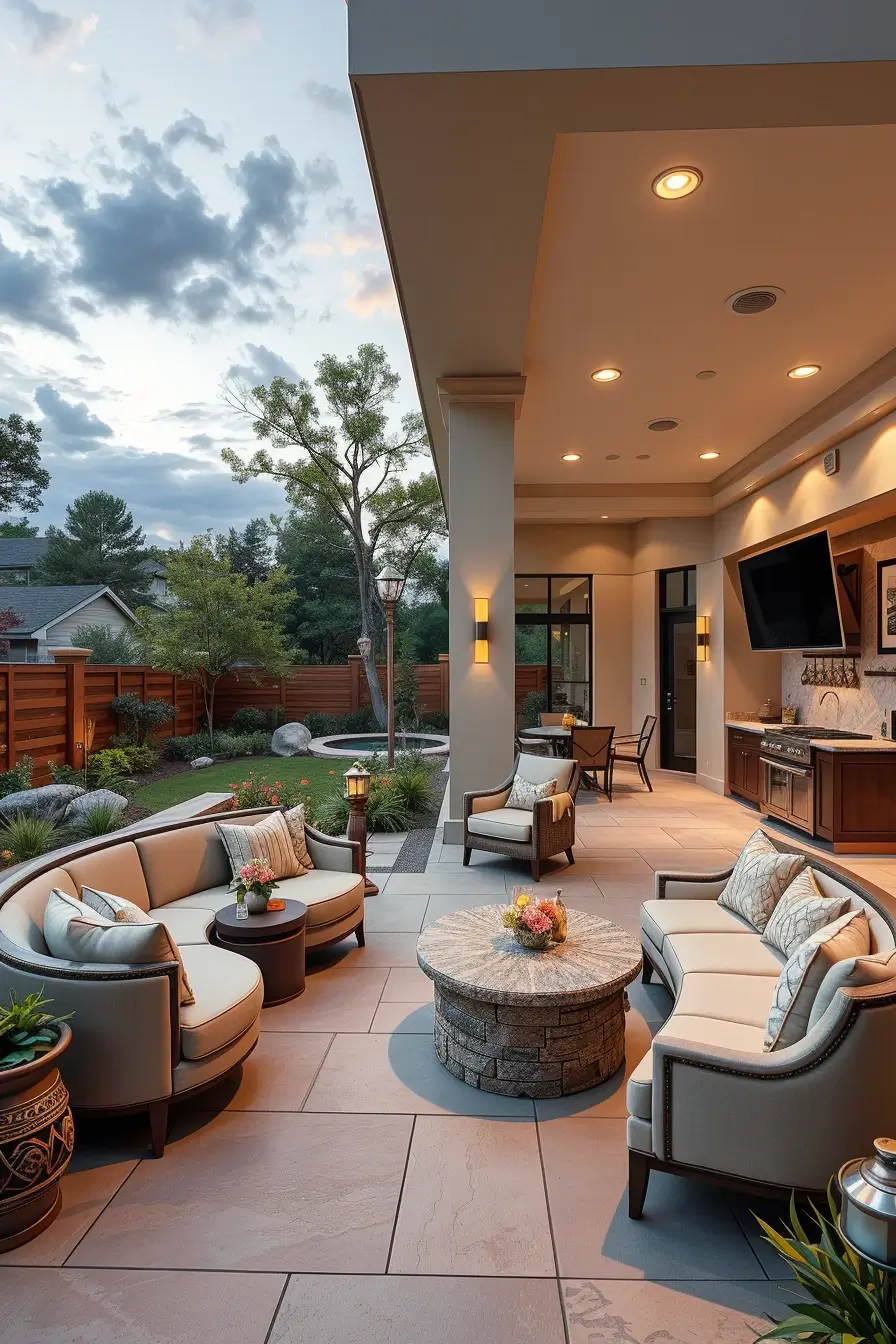 59 Outdoor Patio Ideas 2026: Stylish Curved Designs, Modern Furniture & Designer Outdoor Spaces