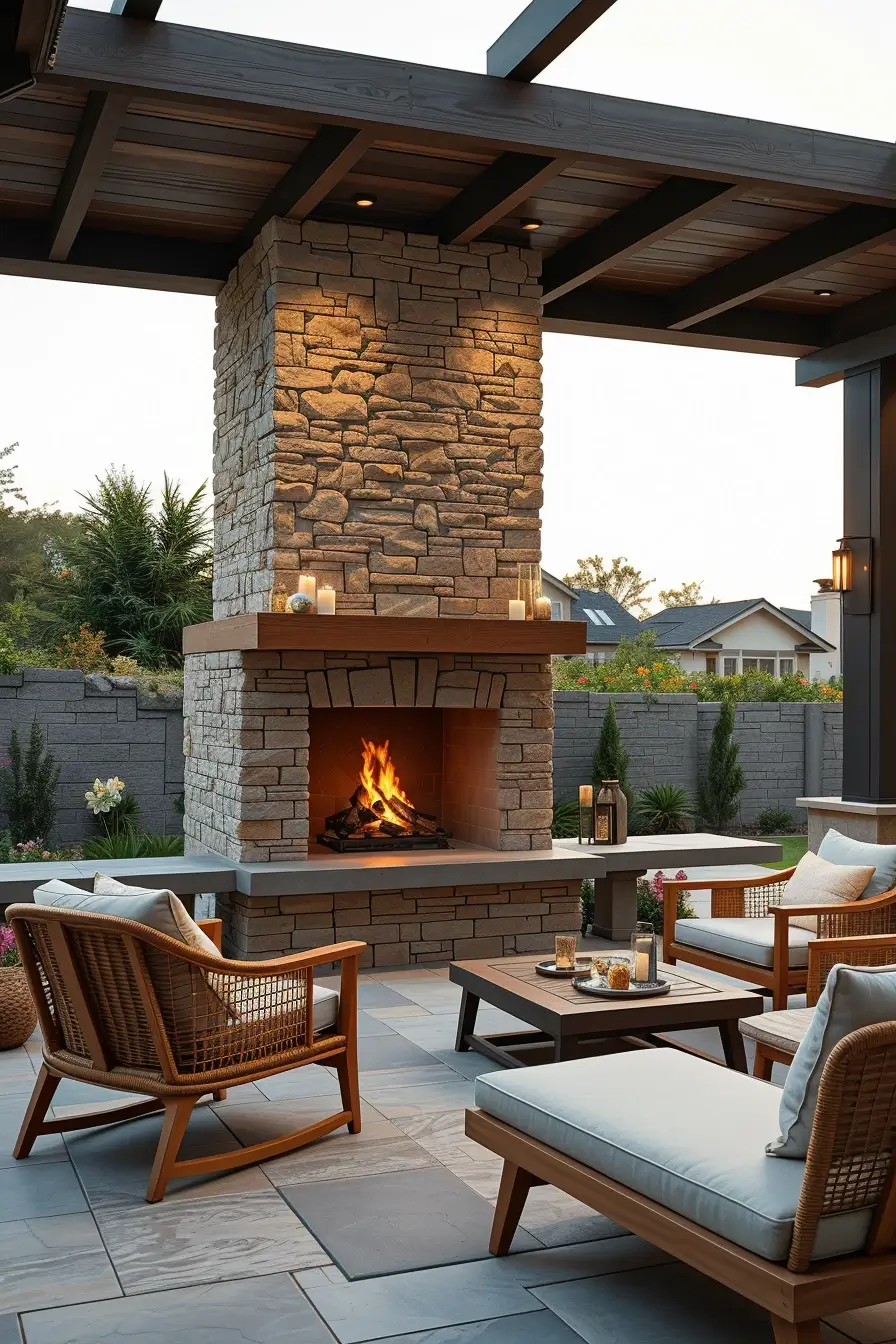 58 Outdoor Fireplace Ideas 2026 For Stylish And Cozy Outdoor Spaces