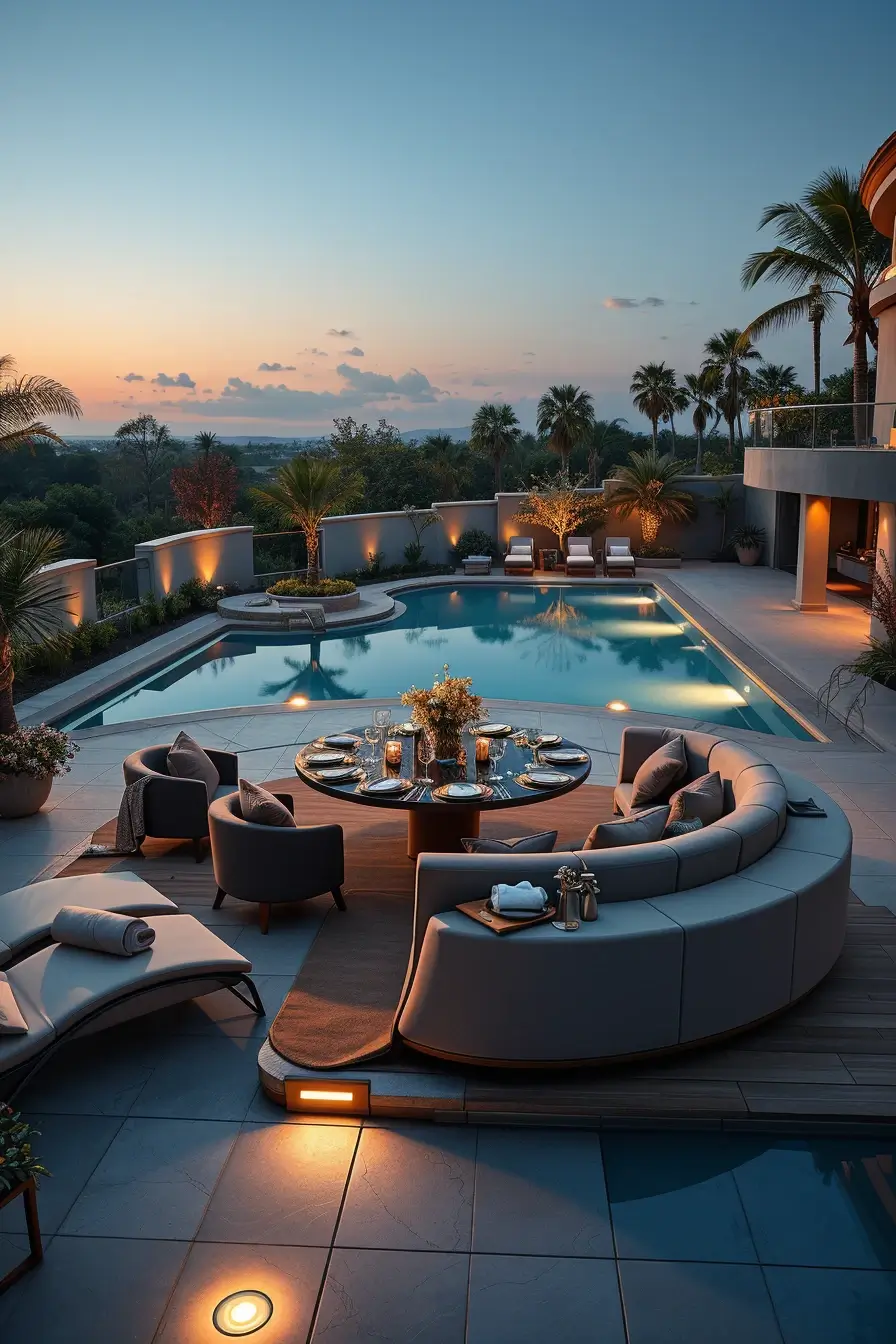 52 Outdoor Dinner Parties 2026: Stylish Curved Furniture And Modern Designer Ideas