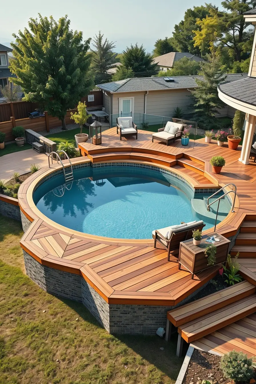 60 Outdoor Pool Area Above Ground 2026 Ideas For A Stylish Backyard Upgrade