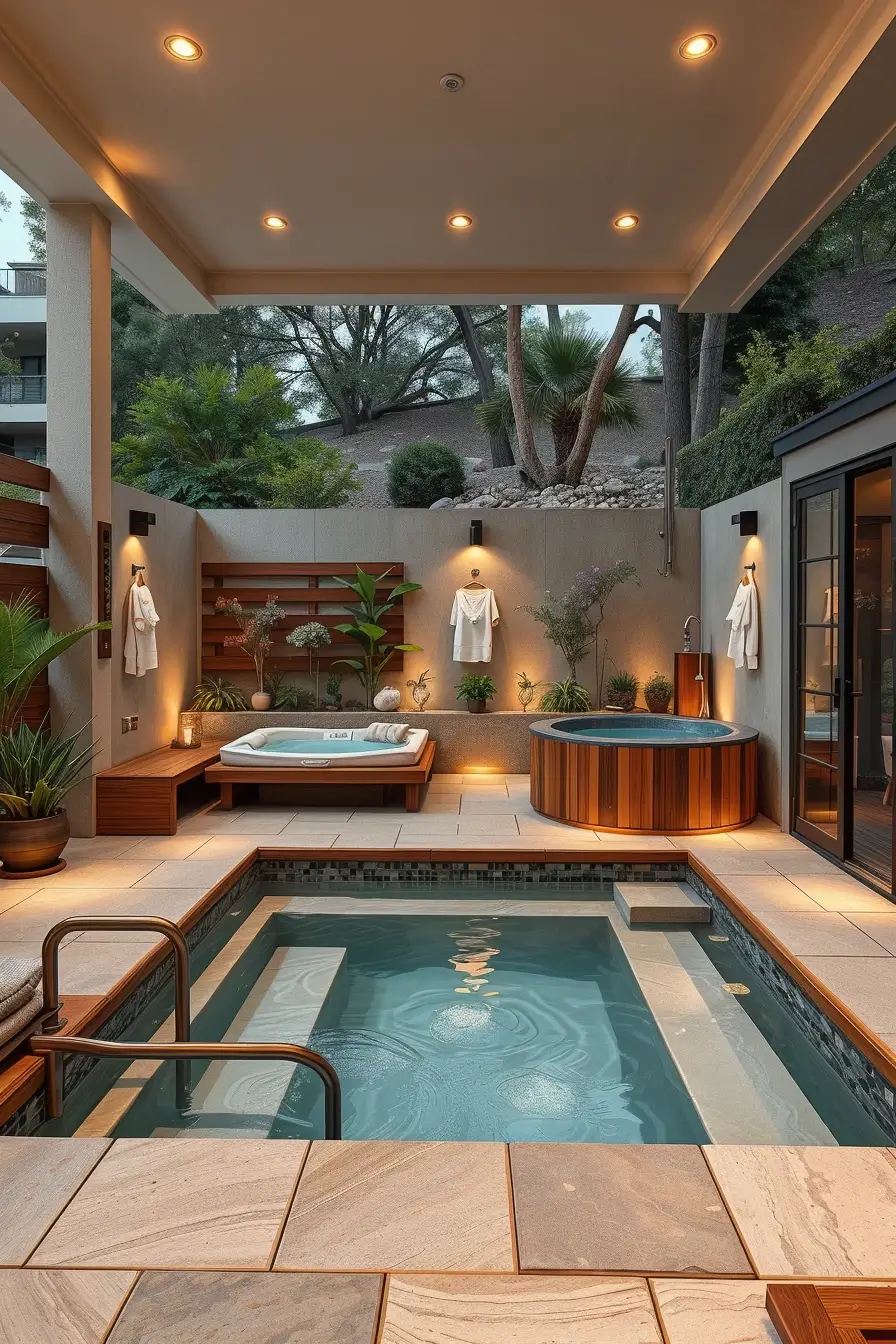 59 Outdoor Spa Ideas 2026: Creative, Stylish & Modern Backyard Wellness Designs
