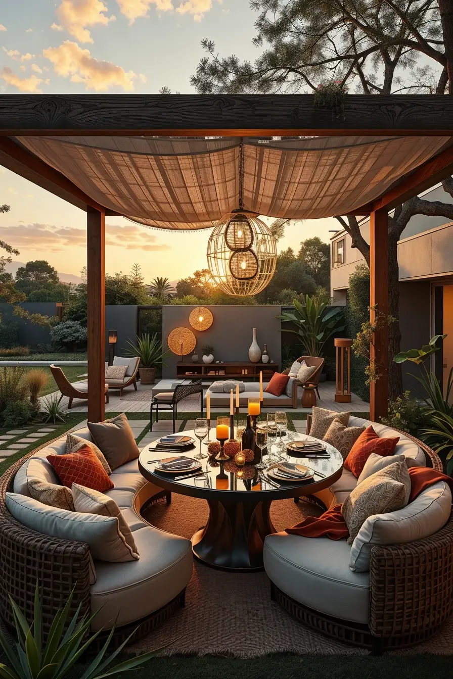 52 Outdoor Dinner Parties 2026: Stylish Curved Furniture And Modern Designer Ideas