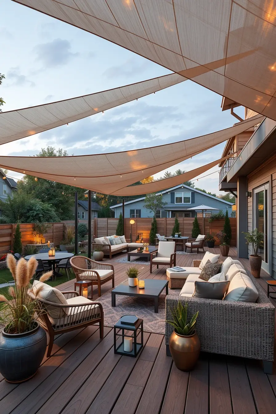 58 Sun Sail Shade Ideas For Your Outdoor Space 2026: Stylish Backyard Shade Inspiration