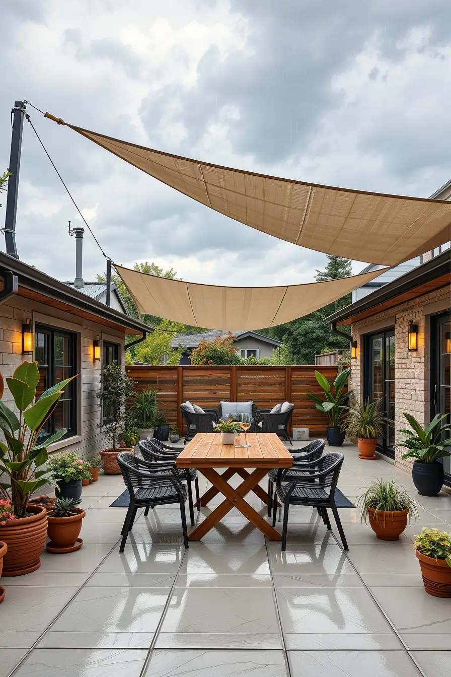 58 Sun Sail Shade Ideas For Your Outdoor Space 2026: Stylish Backyard Shade Inspiration