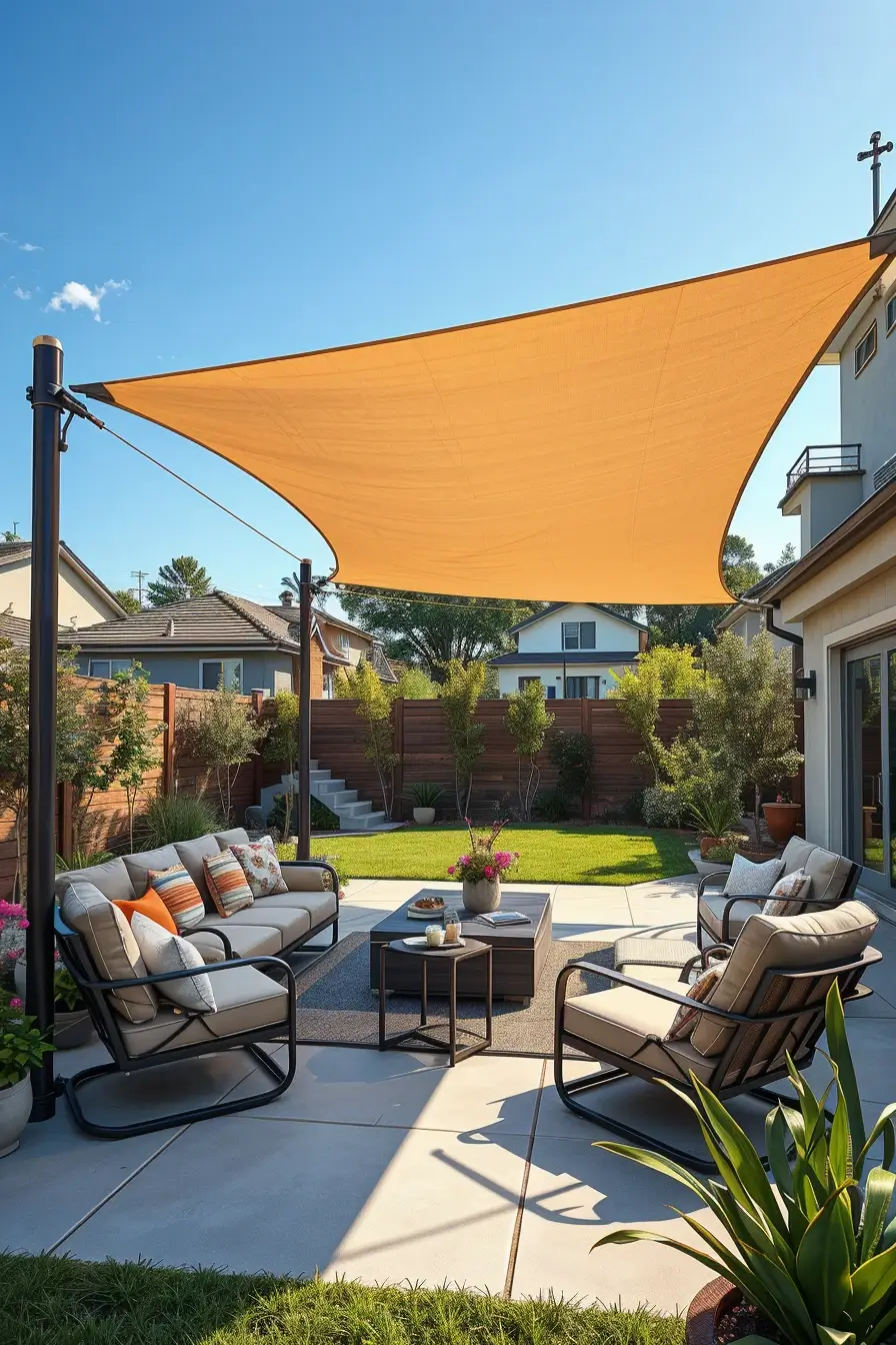 58 Sun Sail Shade Ideas For Your Outdoor Space 2026: Stylish Backyard Shade Inspiration