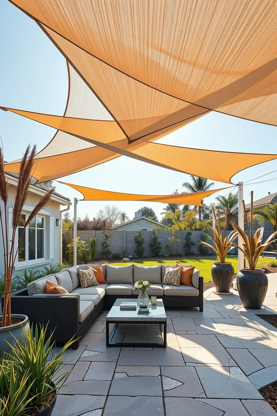 58 Sun Sail Shade Ideas For Your Outdoor Space 2026: Stylish Backyard Shade Inspiration