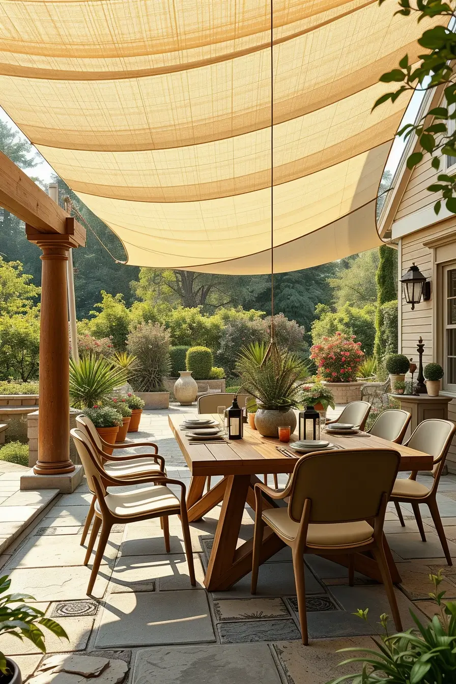 58 Sun Sail Shade Ideas For Your Outdoor Space 2026: Stylish Backyard Shade Inspiration