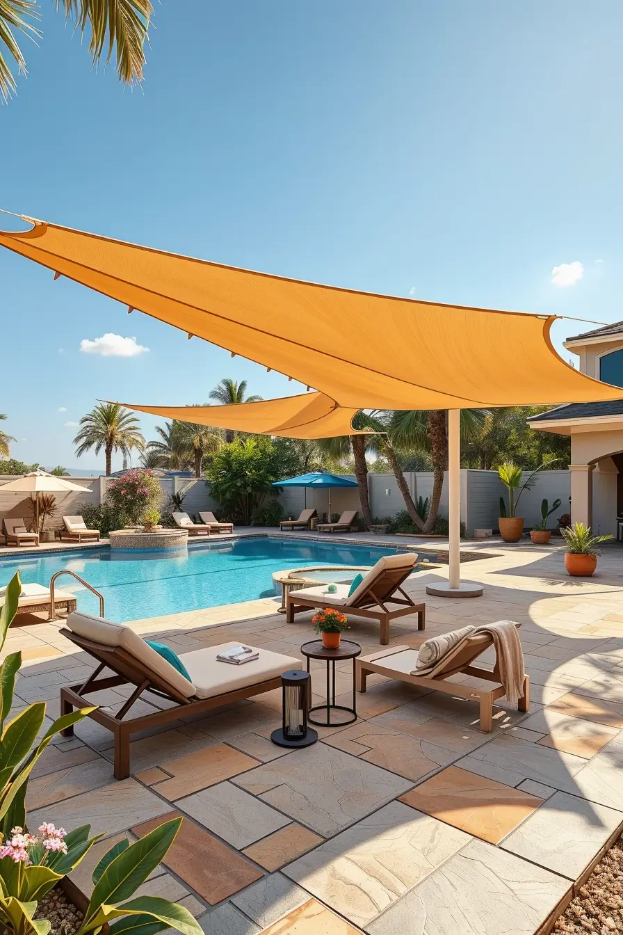 58 Sun Sail Shade Ideas For Your Outdoor Space 2026: Stylish Backyard Shade Inspiration