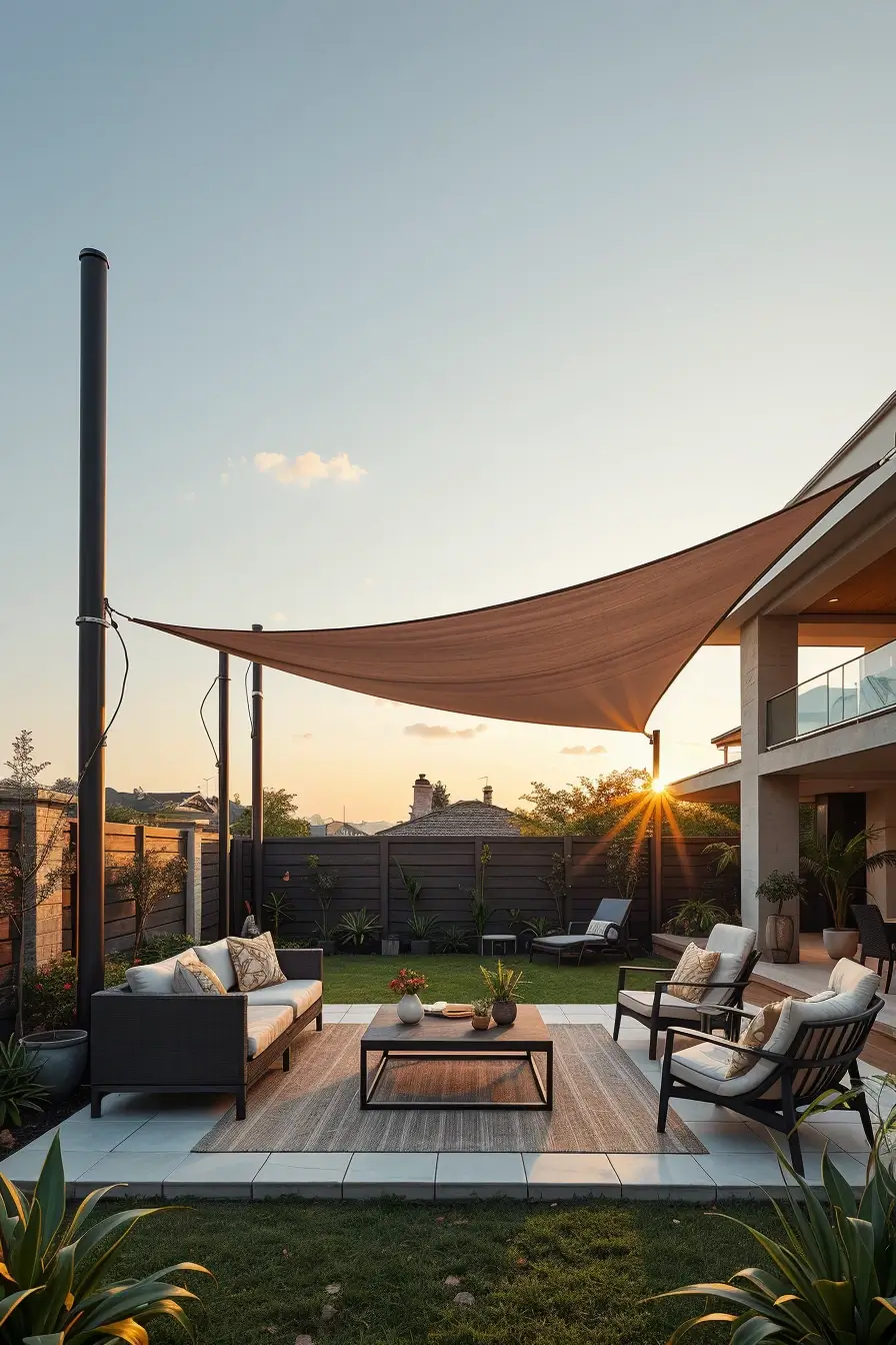 58 Sun Sail Shade Ideas For Your Outdoor Space 2026: Stylish Backyard Shade Inspiration